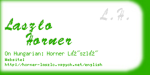laszlo horner business card